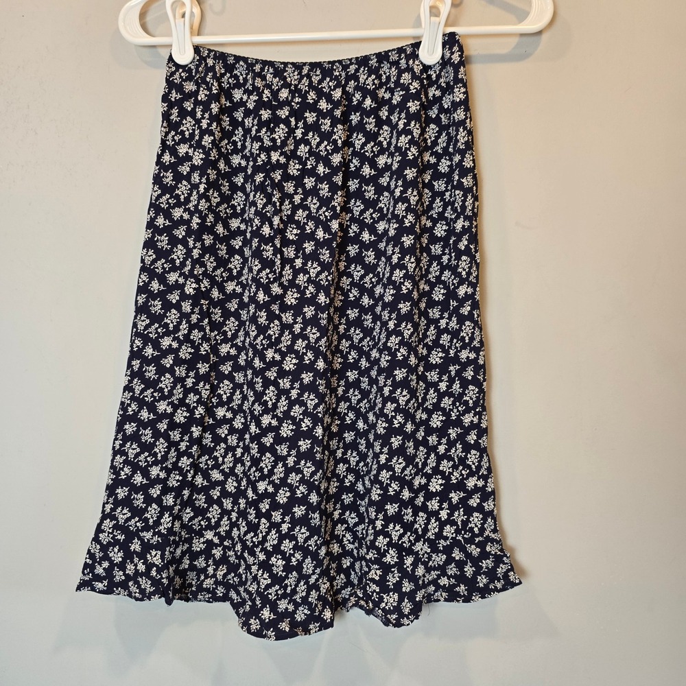 Boden Skirt Womens Small Blue Midi Floral